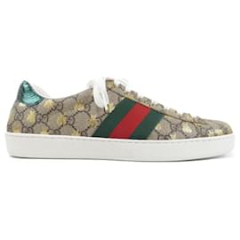 Gucci-Gucci Beige and Brown Sneakers-Brown,Beige