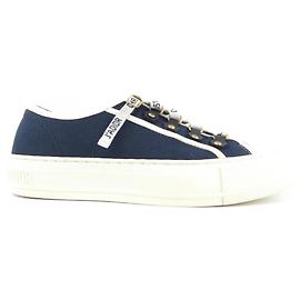 Sneakers platform Christian Dior blu navy e bianche Bianco Blu navy