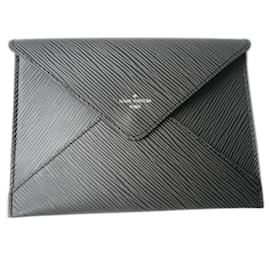 Louis Vuitton-LOUIS VUITTON Epi leather press pouch ANTHRACITE NEW-Dark grey