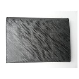 Louis Vuitton-LOUIS VUITTON Epi leather press pouch ANTHRACITE NEW-Dark grey