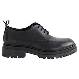 Ikks-Lace-up leather shoes-Black