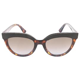 Dior-Dior Brown Havana Dior Soft 1 Cat Eye Sunglasses-Brown
