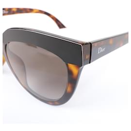 Dior-Dior Brown Havana Dior Soft 1 Cat Eye Sunglasses-Brown