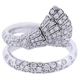De Grisogono White Gold and Diamond Ring, Size 52 Golden
