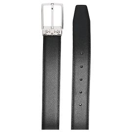 Salvatore Ferragamo Neue schwarze Ferragamo gancini Gürtel 95 cm Schwarz Silber Hardware