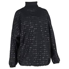 Balenciaga-Balenciaga T-shirt All Over Print Sweater in Black Cotton-Black