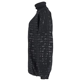 Balenciaga-Balenciaga T-shirt All Over Print Sweater in Black Cotton-Black