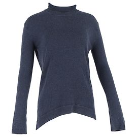Balmain Rollkragenpullover aus blauer Wolle Blau Marineblau