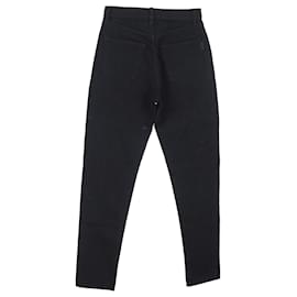 Saint Laurent-Saint Laurent High-Rise Straight-Leg jeans in Black Cotton Denim-Black