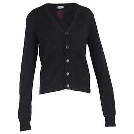 Saint Laurent Flamingo-Cardigan aus schwarzem Mohair Schwarz