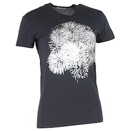 Dior-Christian Dior Firework Graphic T-Shirt in Black Cotton-Grey