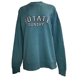 Autre Marque Pull Rotate Sunday Iris en coton bleu-vert Bleu