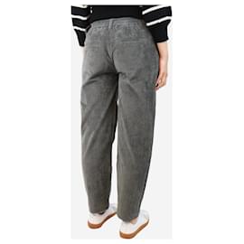 Brunello Cucinelli-Grey straight-leg corduroy trousers - size UK 8-Grey