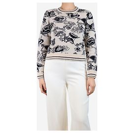 Zimmermann Neutrales Zodiac-Jacquard-Pullover - Größe UK 8 Andere