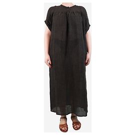 Masscob Robe maxi en lin Agra marron - taille M Marron