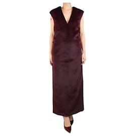 Autre Marque-Wine red faux fur maxi dress - size S-Red