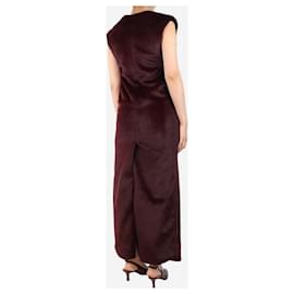 Autre Marque-Wine red faux fur maxi dress - size S-Red