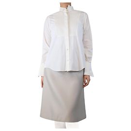 Sacai Weiße plissierte Yoke-Bluse - Größe UK 12 Weiß