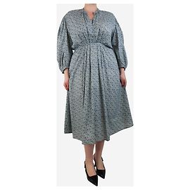Bonpoint Robe midi à imprimé floral bleue - taille UK 14 Bleu
