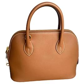 Hermès-Hermès Bolide 25-Marron,Bijouterie dorée,Camel