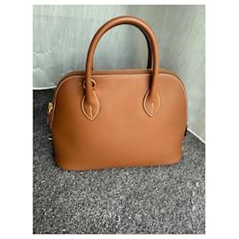 Hermès-Hermès Bolide 25-Marron,Bijouterie dorée,Camel