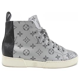 Louis Vuitton-Louis Vuitton Black and Gray Sneakers-Brown,Black