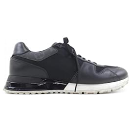 Louis Vuitton-Louis Vuitton Black Leather Sneakers-Black