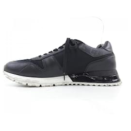 Louis Vuitton-Louis Vuitton Black Leather Sneakers-Black
