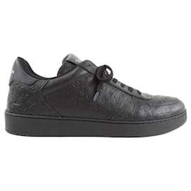 Louis Vuitton-Louis Vuitton Black Leather Sneakers-Black