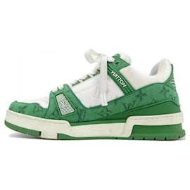 Louis Vuitton-Tênis verdes e brancos Louis Vuitton-Branco,Verde
