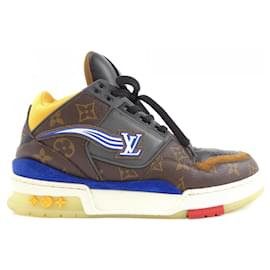 Louis Vuitton-Tênis pretos e marrons Louis Vuitton-Marrom,Preto
