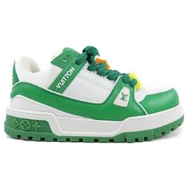 Louis Vuitton-Tênis verdes e brancos Louis Vuitton-Branco,Verde