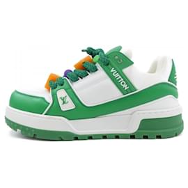 Louis Vuitton-Tênis verdes e brancos Louis Vuitton-Branco,Verde