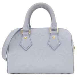 Louis Vuitton-Louis Vuitton Monogram Empreinte Speedy Bandouliere Boston Bag-Blue