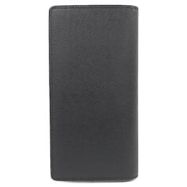 Louis Vuitton-Louis Vuitton Taiga Portefeuille Brazza Wallet-Black