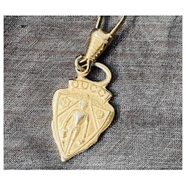 Gucci-Vintage 90s Gucci Knight Zipper Pull Tab-Gold hardware