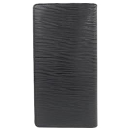 Louis Vuitton-Louis Vuitton Epi Portefeuille Brazza M60622 Wallet-Black