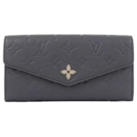 Louis Vuitton-Louis Vuitton Monogram Empreinte Portefeuille Sarah M82668 Wallet-Navy blue
