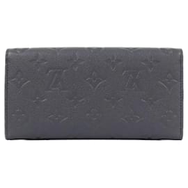 Louis Vuitton-Louis Vuitton Monogram Empreinte Portefeuille Sarah M82668 Wallet-Navy blue