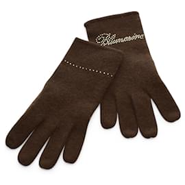 Blumarine-Gloves-Brown