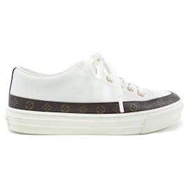 Louis Vuitton-Louis Vuitton Brown and White Sneakers-Brown,White