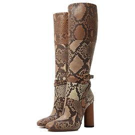 neue Gucci Stiefel aus Pythonleder Größe 39 Braun Beige