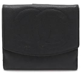 Chanel-Chanel Coco Mark Bi-fold Wallet-Black