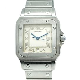Cartier-Cartier Santos Galbe 1564 Ivory Dial Watch for Men-Other