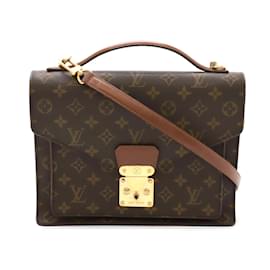 Louis Vuitton-Louis Vuitton Monogram Montsouris 28 Handbag-Brown