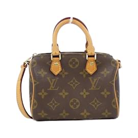 Louis Vuitton-Louis Vuitton Monogram Nano Speedy Boston Bag-Brown,Monogram