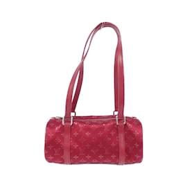 Louis Vuitton-Louis Vuitton Monogram Satin Little Papillon Handbag-Red