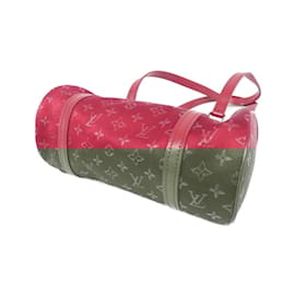 Louis Vuitton-Louis Vuitton Monogram Satin Little Papillon Handbag-Red
