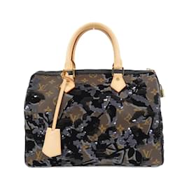 Louis Vuitton-Louis Vuitton Monogram Fleur de J' Speedy 30cm Boston Bag-Brown
