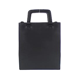 Louis Vuitton-Louis Vuitton Epi Sac Plat Fold M58497 Handbag-Black